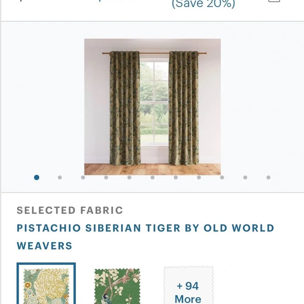 The Inside Linen Blackout Pistachio Siberian Tiger Curtain Panels 50x96in (2)